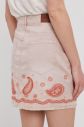 Rifľová sukňa Desigual ružová farba galéria