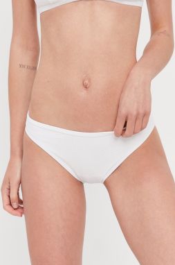 Plavkové nohavičky Calvin Klein biela farba