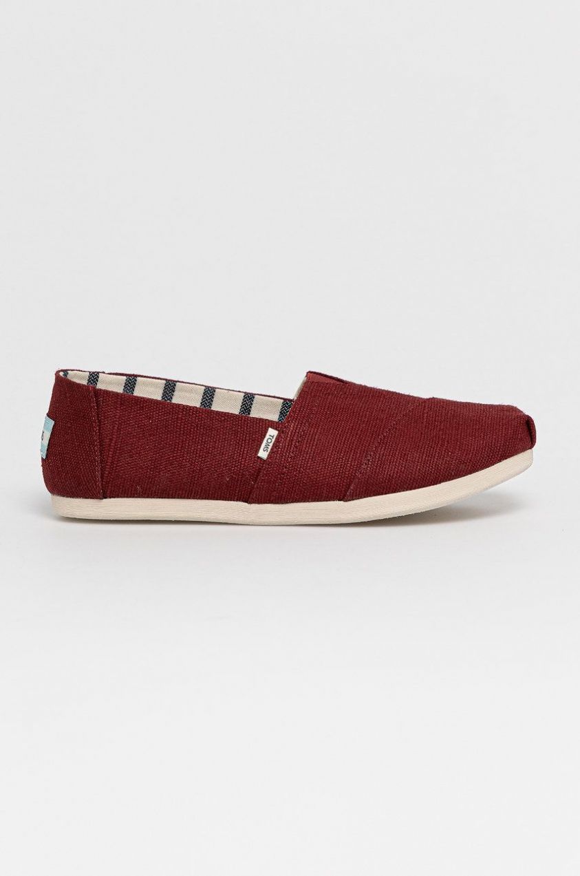 Espadrilky Toms bordová farba