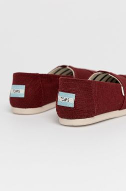 Espadrilky Toms bordová farba galéria