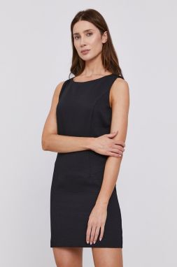 Šaty Bardot čierna farba, mini, priliehavé