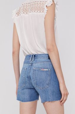 Šortky Pepe Jeans dámske, s nášivkou, stredne vysoký pás galéria