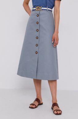Sukňa Tory Burch midi, áčkový strih