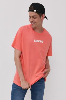 Tričko Levi's pánske, oranžová farba, s potlačou