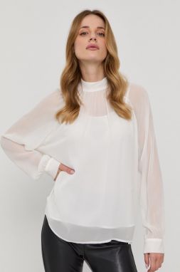 Blúzka MAX&Co. dámska, biela farba, jednofarebná