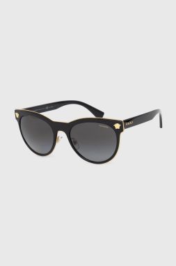 Slnečné okuliare Versace 0VE2198 dámske, čierna farba