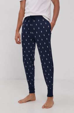 Pyžamové nohavice Polo Ralph Lauren pánske, tmavomodrá farba, vzorované