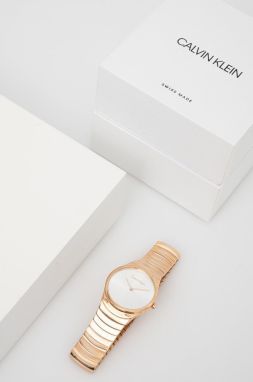 Hodinky Calvin Klein dámske, zlatá farba galéria
