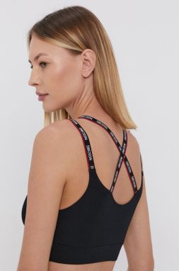 Športová podprsenka Moschino Underwear čierna farba, jednofarebná
