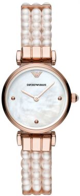 Hodinky Emporio Armani dámske, biela farba