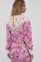 Blúzka For Love & Lemons dámska, ružová farba, vzorovaná galéria