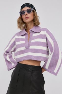 Sveter For Love & Lemons dámsky, fialová farba, ľahký