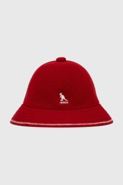 Vlnený klobúk Kangol červená farba, vlnený
