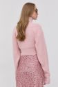 Sveter For Love & Lemons dámsky, krémová farba, s polorolákom galéria