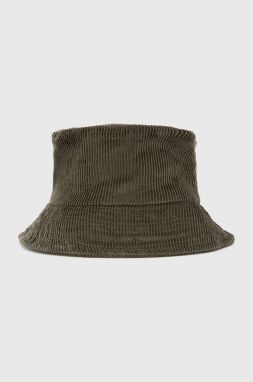 Štruksový klobúk Sisley zelená farba, bavlnený