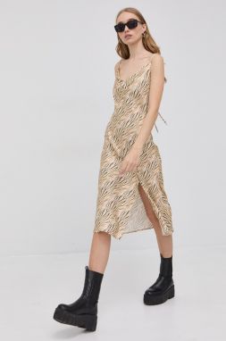 Šaty For Love & Lemons žltá farba, midi, rovné
