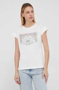 Bavlnené tričko Answear Lab biela farba