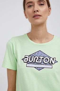 Bavlnené tričko Burton zelená farba