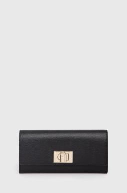 Kožená peňaženka Furla 1927 dámska, čierna farba