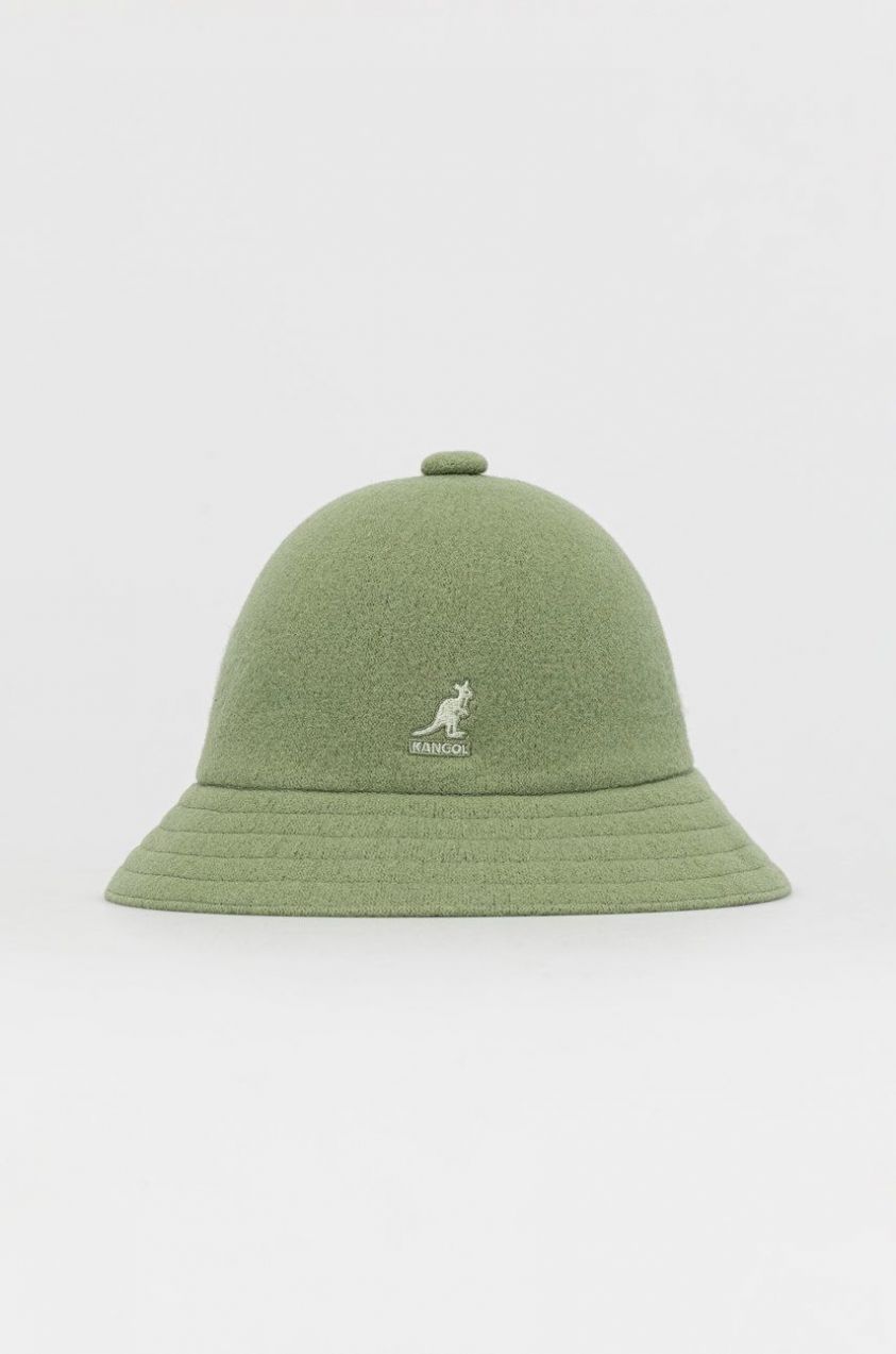 Klobúk Kangol zelená farba, vlnený