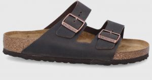 Kožené šľapky Birkenstock Arizona pánske, hnedá farba