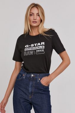 Tričko G-Star Raw dámske, čierna farba
