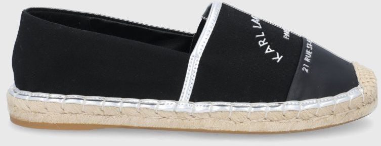 Espadrilky Karl Lagerfeld Kamini čierna farba,