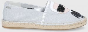 Espadrilky Karl Lagerfeld Kamini strieborná farba,