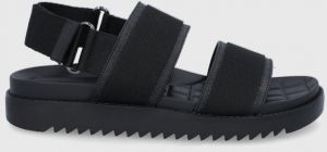 Sandále Aldo Strappa pánske, čierna farba