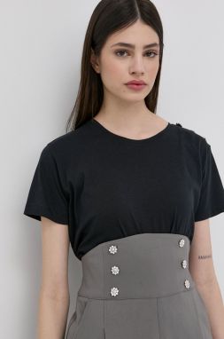 Bavlnené tričko Custommade čierna farba, galéria