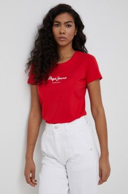 Tričko Pepe Jeans New Virginia Ss N dámske, červená farba,