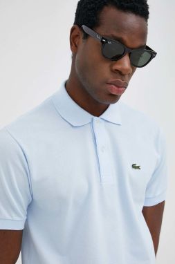 Bavlnené polo tričko Lacoste jednofarebné