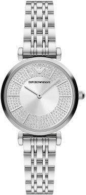 Hodinky Emporio Armani dámske, strieborná farba