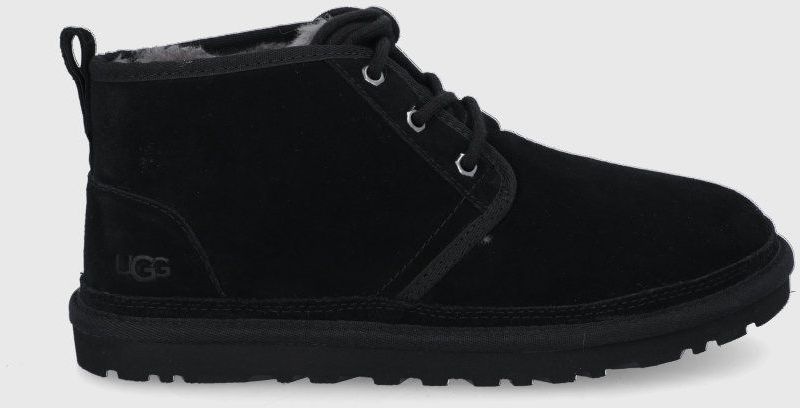 Semišové topánky UGG Neumel pánske, čierna farba