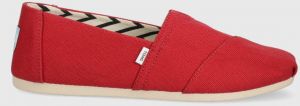 Espadrilky Toms Alpargata červená farba,