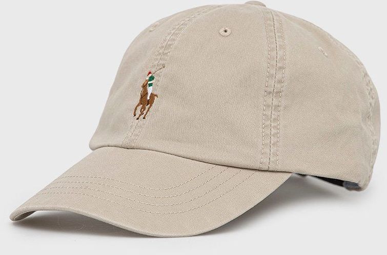Čiapka Polo Ralph Lauren béžová farba, s nášivkou