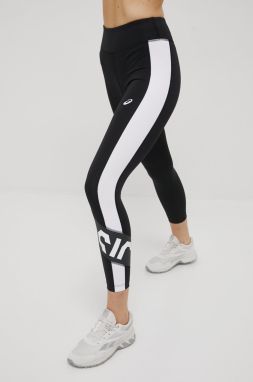 Tréningové legíny Asics dámske, čierna farba, vzorované