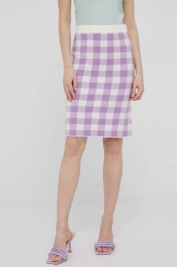 Sukňa JDY fialová farba, mini, rovný strih