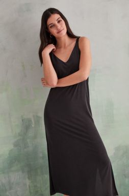 Šaty women'secret tmavomodrá farba, midi, rovný strih