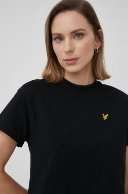 Bavlnené tričko Lyle & Scott čierna farba,