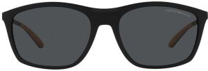 Slnečné okuliare Emporio Armani pánske, čierna farba