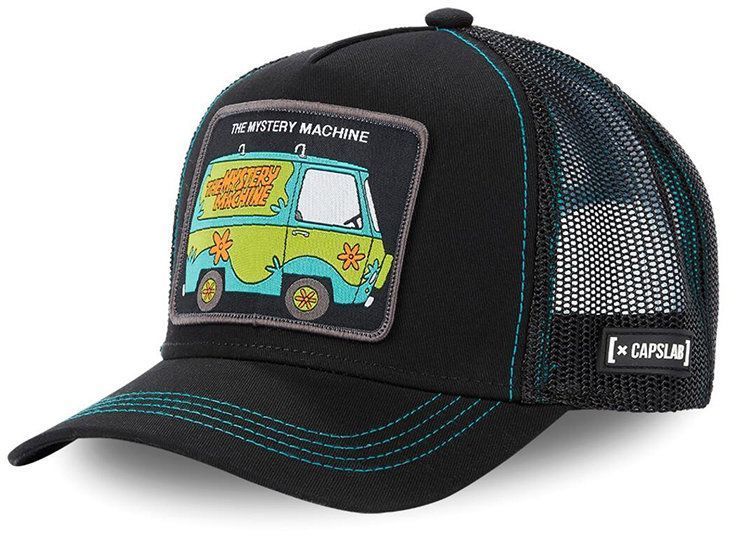 Čiapka Capslab Scooby-doo čierna farba, s nášivkou