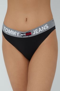 Nohavičky Tommy Jeans čierna farba