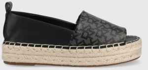 Espadrilky Dkny Magan čierna farba, na platforme