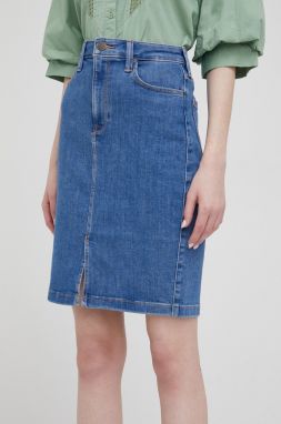 Rifľová sukňa Lee mini, puzdrová