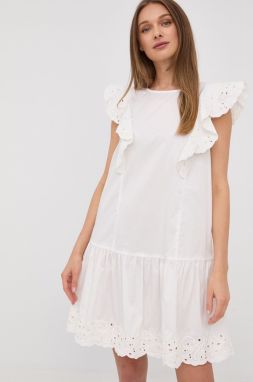 Šaty Marella biela farba, mini, rovný strih