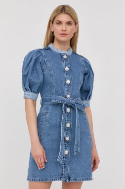 Rifľové šaty Custommade mini, áčkový strih