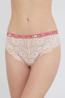 Nohavičky Stella McCartney Lingerie ružová farba, priesvitné