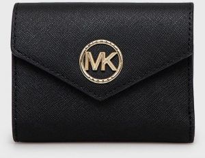 Kožená peňaženka MICHAEL Michael Kors dámsky, čierna farba