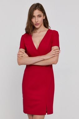 Šaty Morgan červená farba, mini, priliehavé